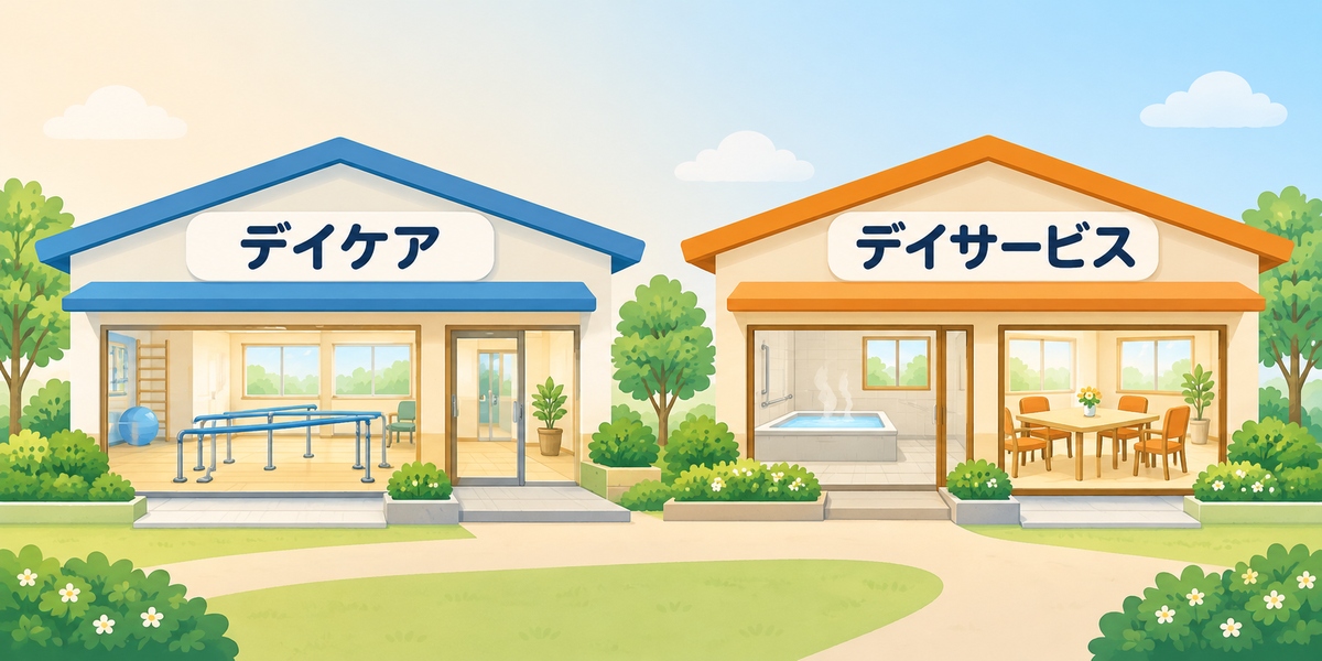 デイケアとデイサービスの違い（一覧）